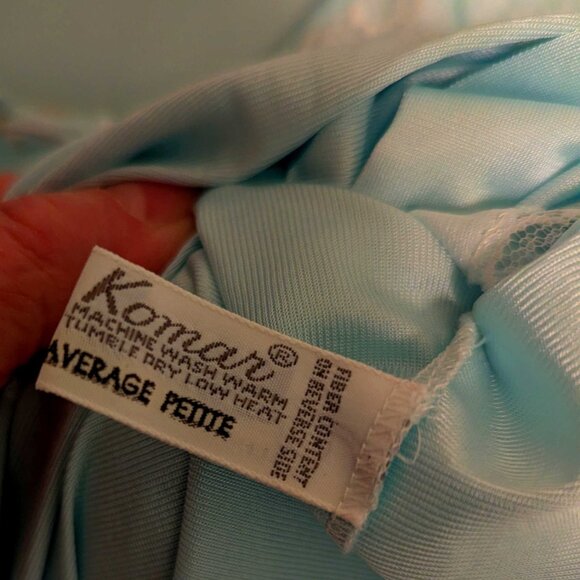 Komar Vintage Nylon Peignoir Nightown Robe Set Dainty Blue Feminine - Picture 10 of 12